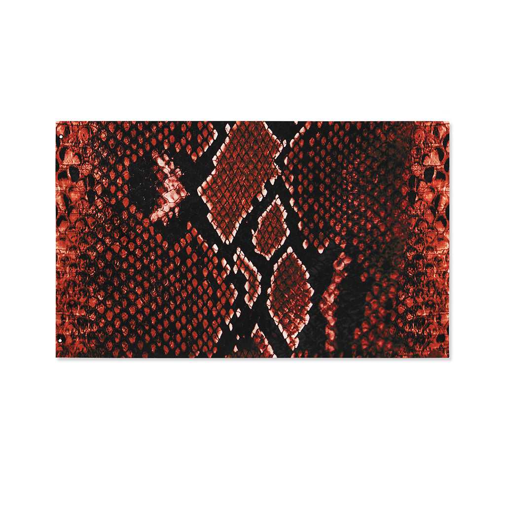 Brick Red Python Snakeskin Print Polyester Flag