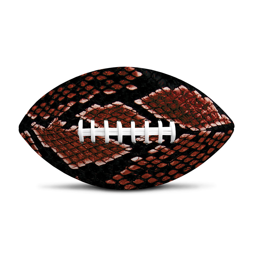 Brick Red Python Snakeskin Print Rugby Ball