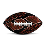 Brick Red Python Snakeskin Print Rugby Ball