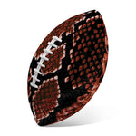Brick Red Python Snakeskin Print Rugby Ball