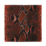 Brick Red Python Snakeskin Print Silk Bandana