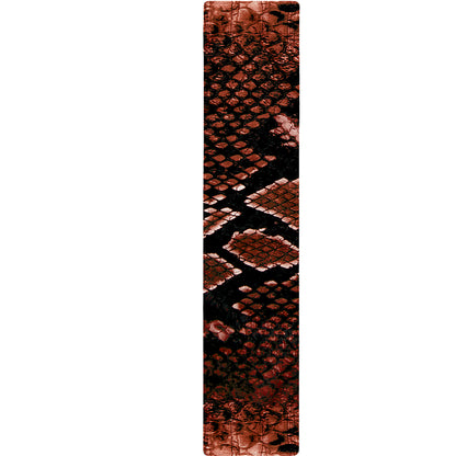Brick Red Python Snakeskin Print Table Runner