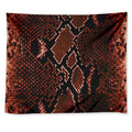 Brick Red Python Snakeskin Print Tapestry