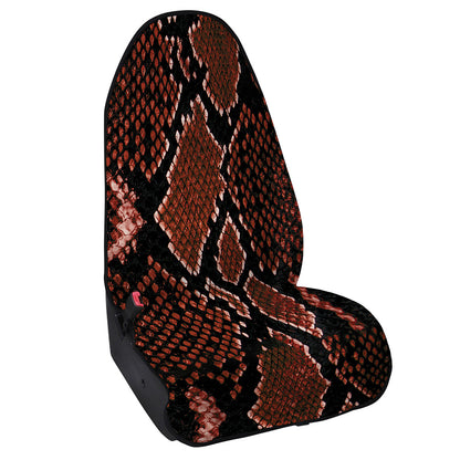 Brick Red Python Snakeskin Print Waterproof Car Seat Cover