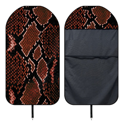 Brick Red Python Snakeskin Print Waterproof Car Seat Cover
