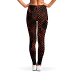 Brick Red Python Snakeskin Print Women's Leggings