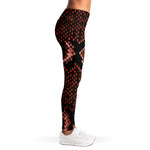 Brick Red Python Snakeskin Print Women's Leggings