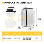 Teal Pizza Pattern Print Briefcase Bible Bag