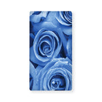 Bright Blue Rose Print Baby Crib Sheet