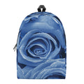 Bright Blue Rose Print School Backpack