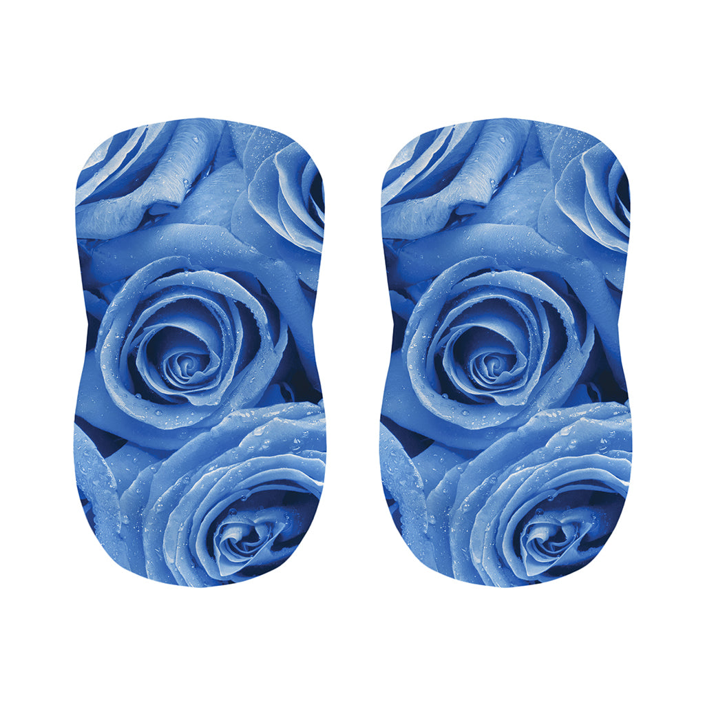 Bright Blue Rose Print Bar Stool Covers
