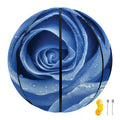 Bright Blue Rose Print Basketball