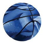 Bright Blue Rose Print Basketball