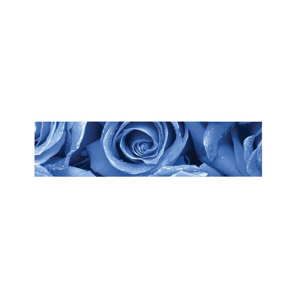 Bright Blue Rose Print Bed Runner