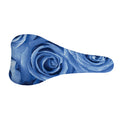 Bright Blue Rose Print Bicycle Seat Cover