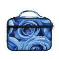 Bright Blue Rose Print Briefcase Bible Bag