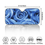 Bright Blue Rose Print Car Windshield Sun Shade