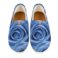 Bright Blue Rose Print Casual Shoes