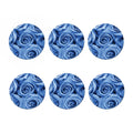 Bright Blue Rose Print Coaster Set