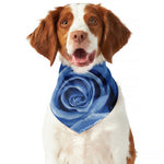 Bright Blue Rose Print Dog Bandana