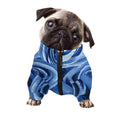 Bright Blue Rose Print Dog Zip Up Jacket