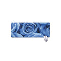 Bright Blue Rose Print Extended Mouse Pad