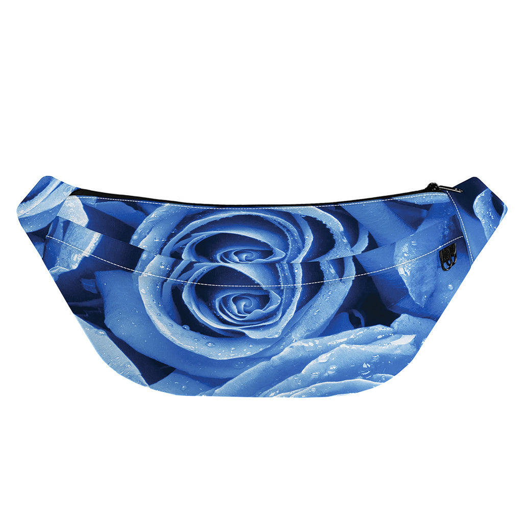 Bright Blue Rose Print Fanny Pack