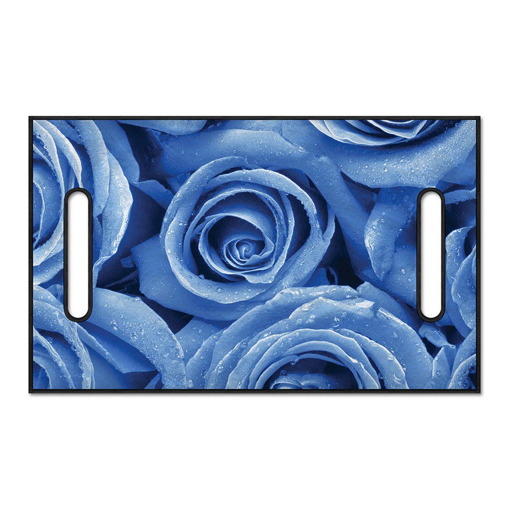 Bright Blue Rose Print Golf Cart Seat Cover
