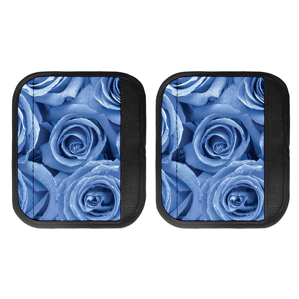 Bright Blue Rose Print Handle Covers