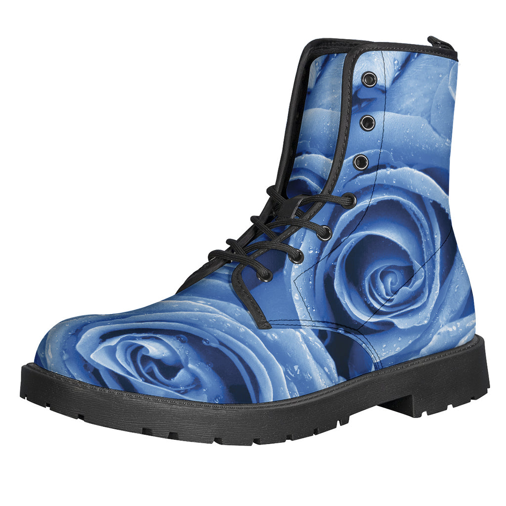 Bright Blue Rose Print Backpack