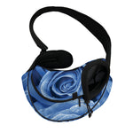 Bright Blue Rose Print Pet Sling Carrier