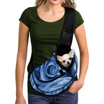 Bright Blue Rose Print Pet Sling Carrier