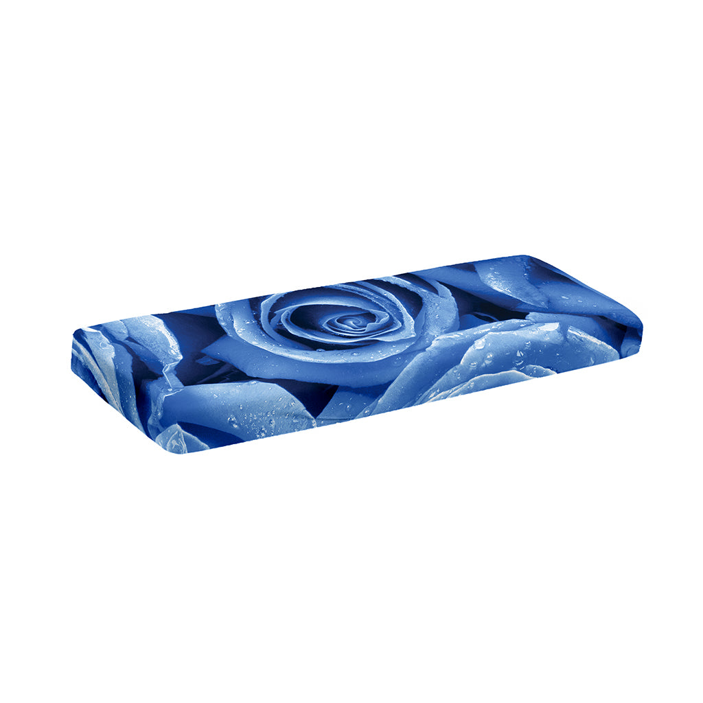 Bright Blue Rose Print Piano Keyboard Cover