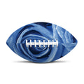 Bright Blue Rose Print Rugby Ball