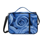 Bright Blue Rose Print Shoulder Strap Bible Bag