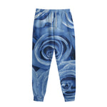 Bright Blue Rose Print Sweatpants