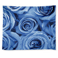 Bright Blue Rose Print Tapestry