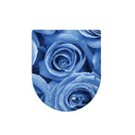 Bright Blue Rose Print Toilet Lid Cover