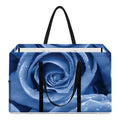 Bright Blue Rose Print Utility Tote Bag