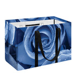 Bright Blue Rose Print Utility Tote Bag