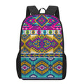 Bright Colors Aztec Pattern Print 17 Inch Backpack