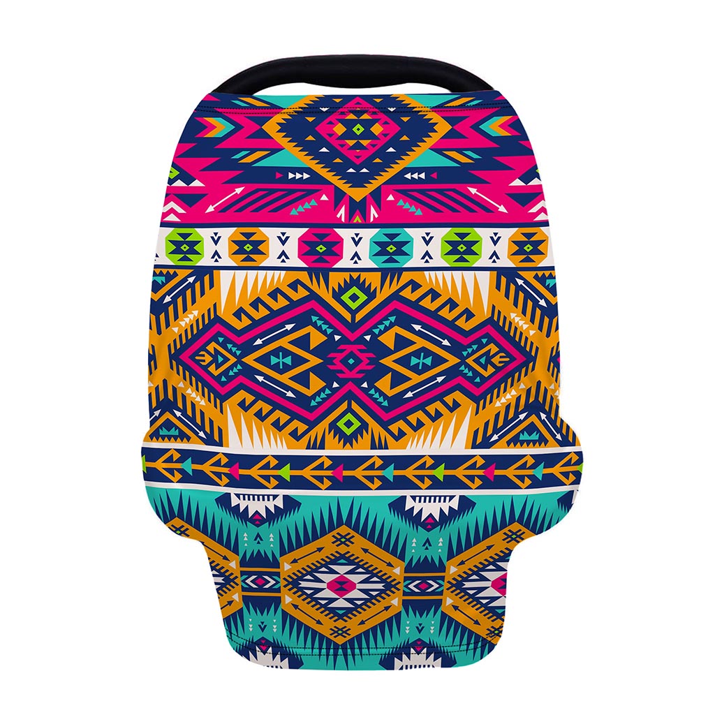 Bright Colors Aztec Pattern Print Baby Seat Cover