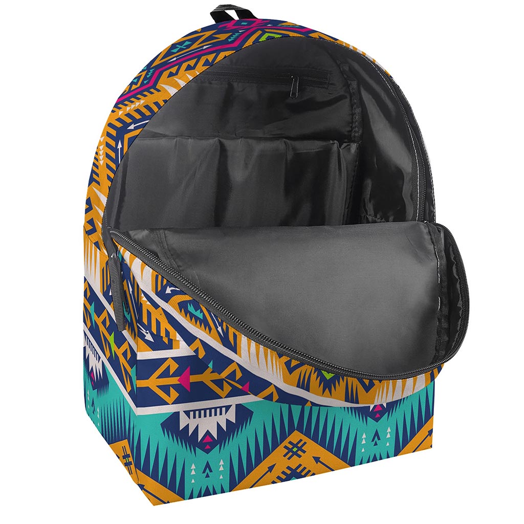 Bright Colors Aztec Pattern Print Backpack