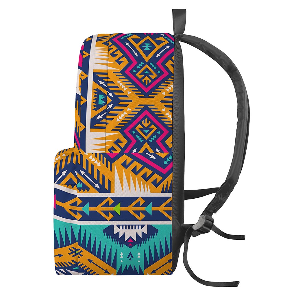 Bright Colors Aztec Pattern Print Backpack