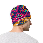 Bright Colors Aztec Pattern Print Beanie
