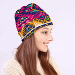 Bright Colors Aztec Pattern Print Beanie