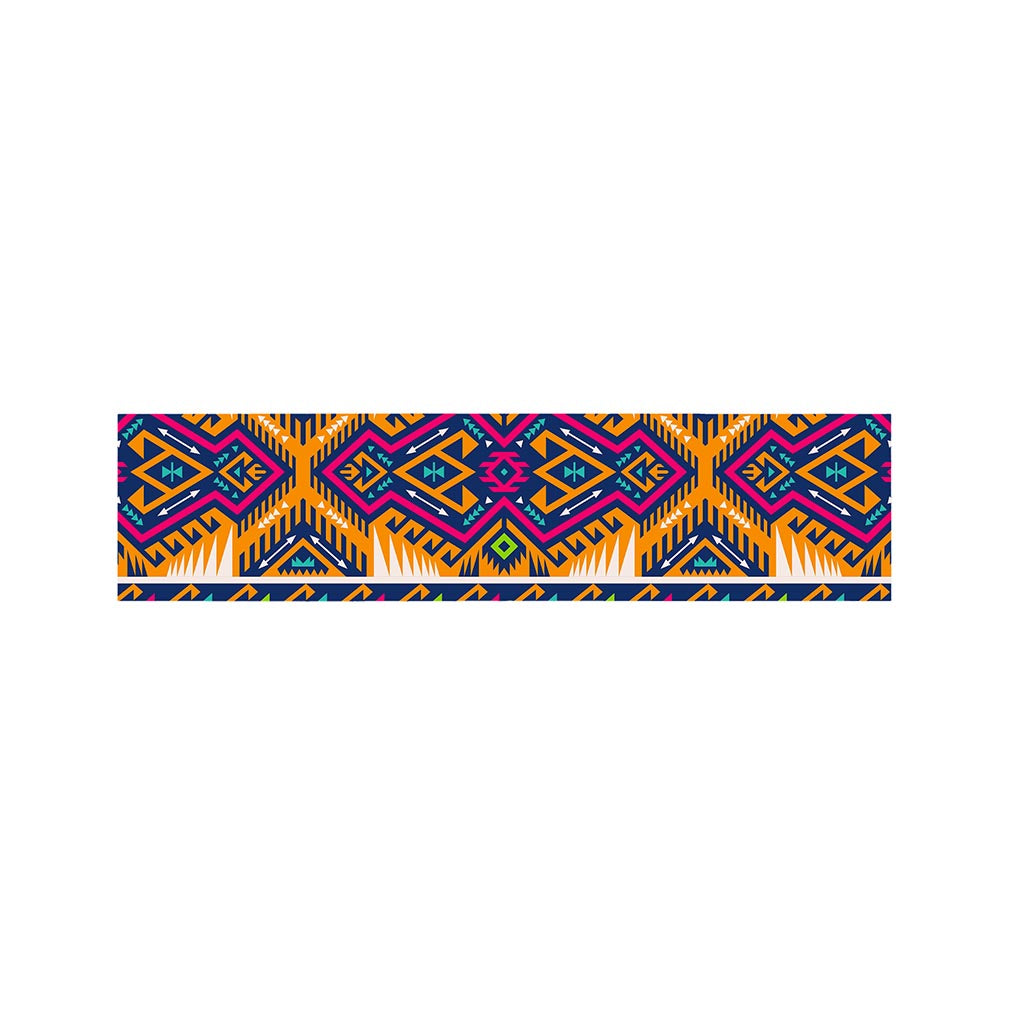 Bright Colors Aztec Pattern Print Bed Runner