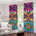 Bright Colors Aztec Pattern Print Dimout Grommet Curtains