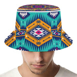 Bright Colors Aztec Pattern Print Bucket Hat