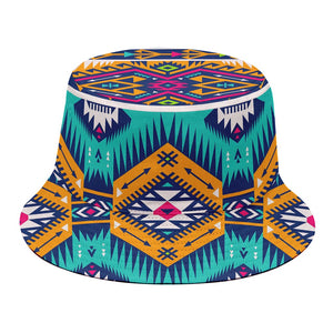 Bright Colors Aztec Pattern Print Bucket Hat